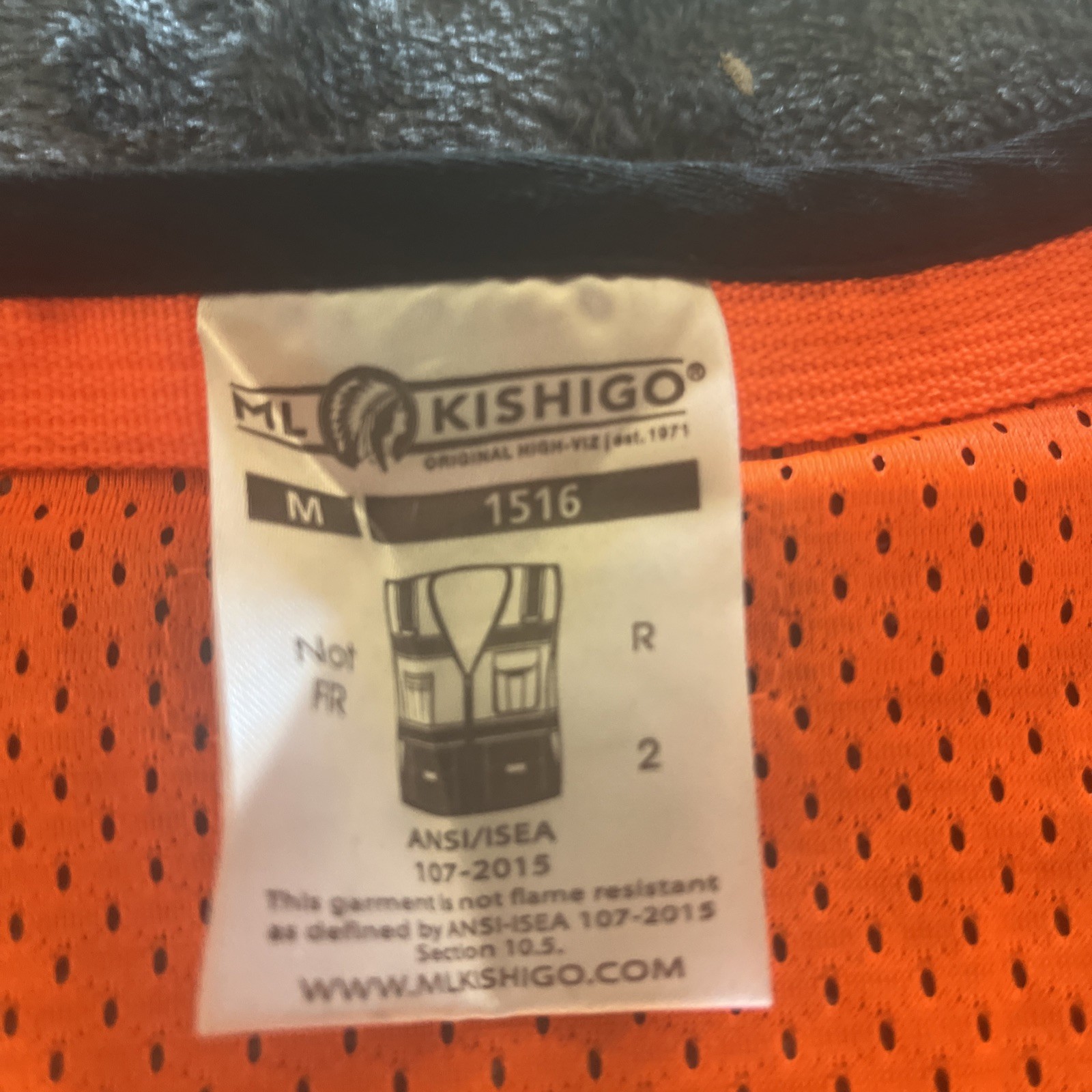 Kishigo Premium Black Series Men’s Surveyors Vest M 1516, Class 2 Hi-Vis, Medium