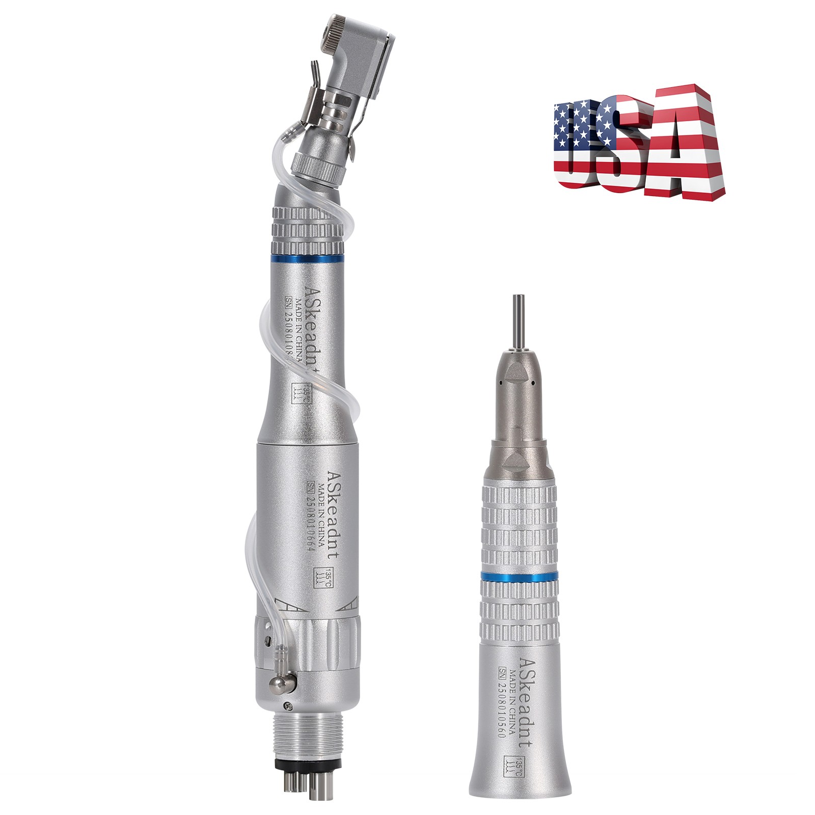 Pieza de Mano Dental Alta Velocidad NSK 2/4 Agujeros 45 Grados/LED Fibra Óptica