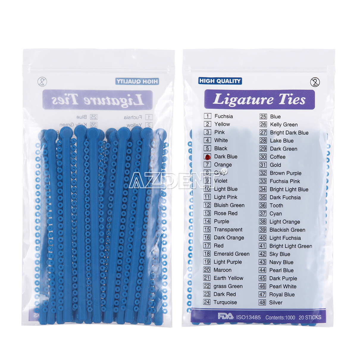 1000pcs Dental Orthodontic Elastic Ligature Ties Bands for Brackets 23 Colors