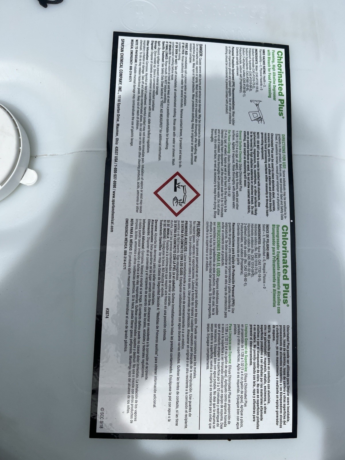 Spartan Chemical Chlorinated Plus Degreaser