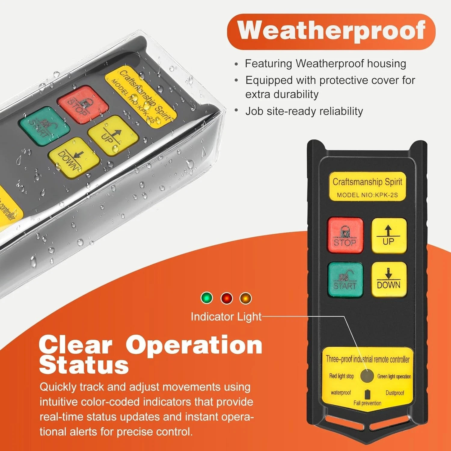 Wireless Dump Trailer Remote 2-in-1 Wired/12V 492ft Range for 2-3 Solenoid Coil