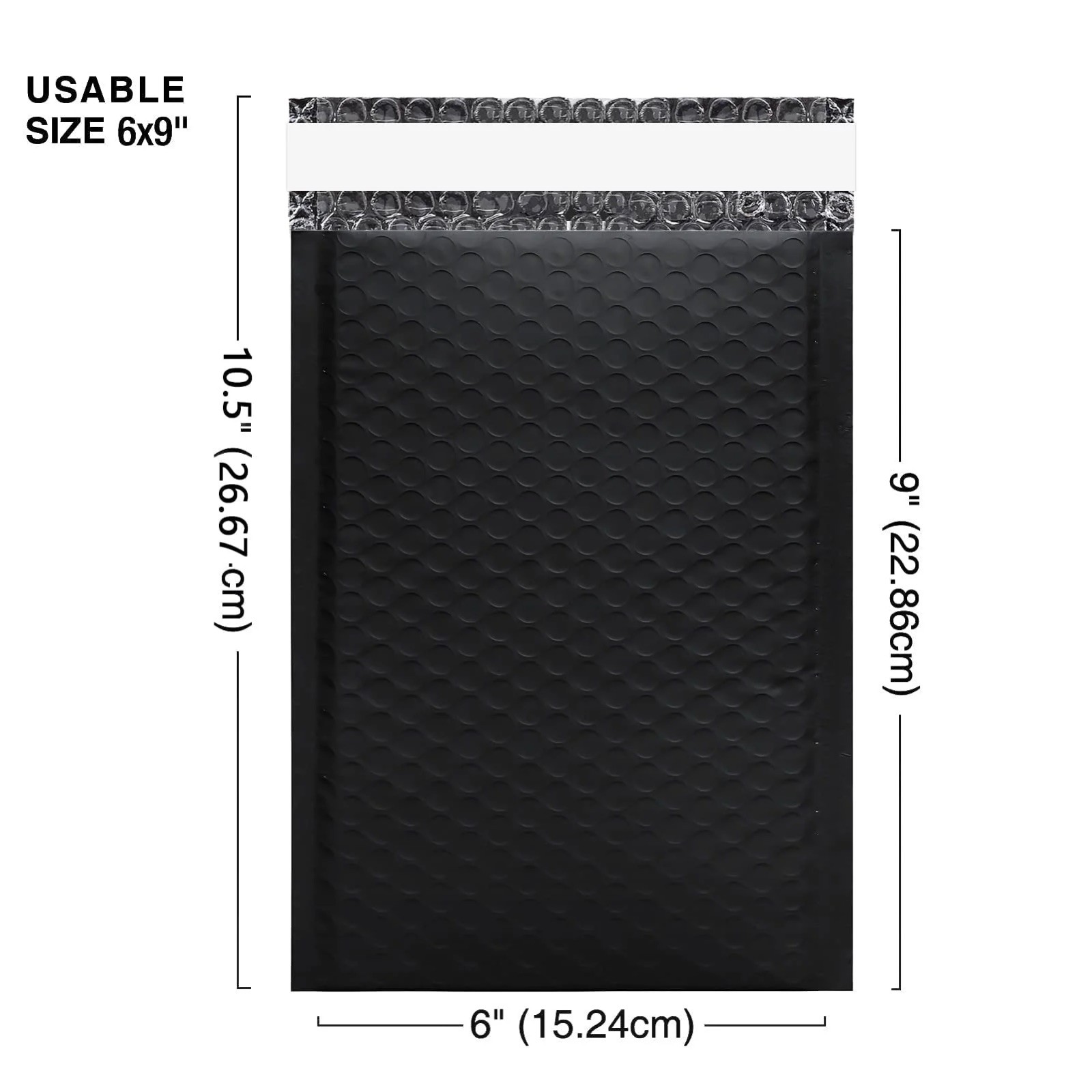 Poly Bubble Mailers Shipping Mailing Padded Envelopes Bags Self Seal 6×10 Black