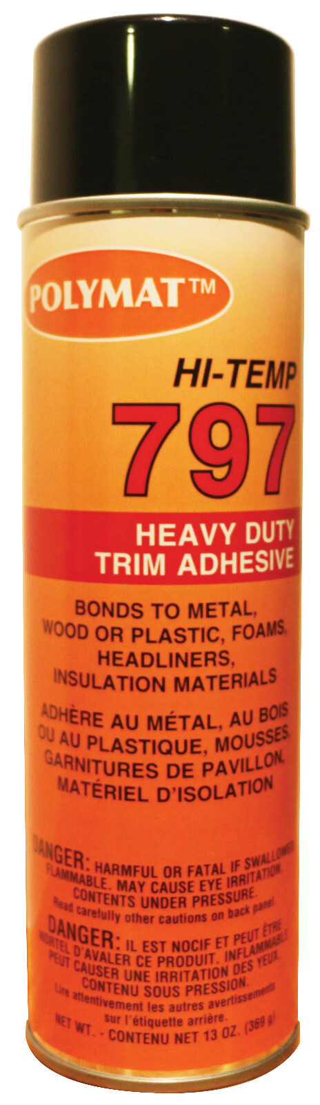 Polymat 797 Hi-Temp Spray heat resistant automotive hood Silencer Pad Adhesive