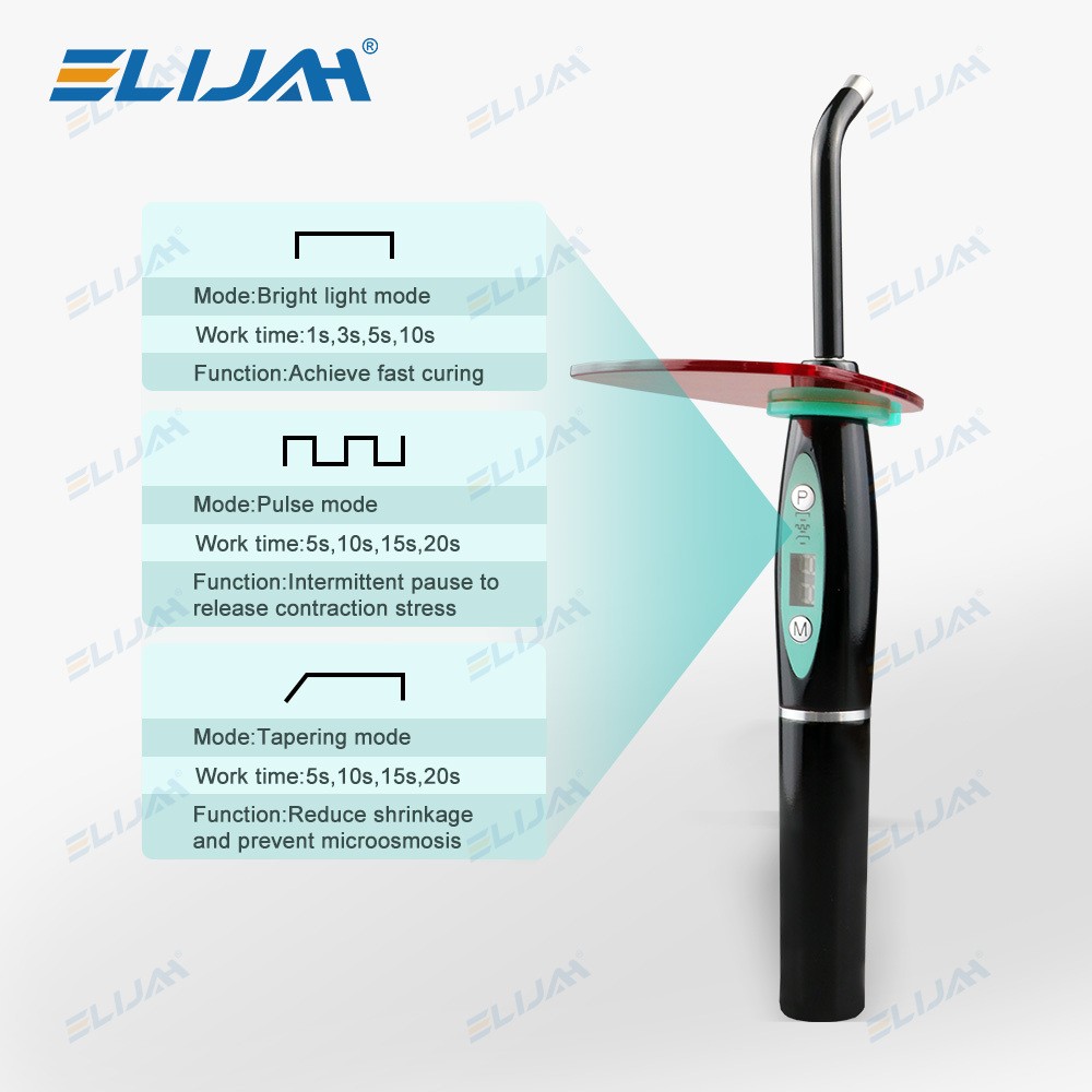 Dental Wireless Cordless LED Cure Curing Light Lamp 2000mw 5W Tool Resin Cure