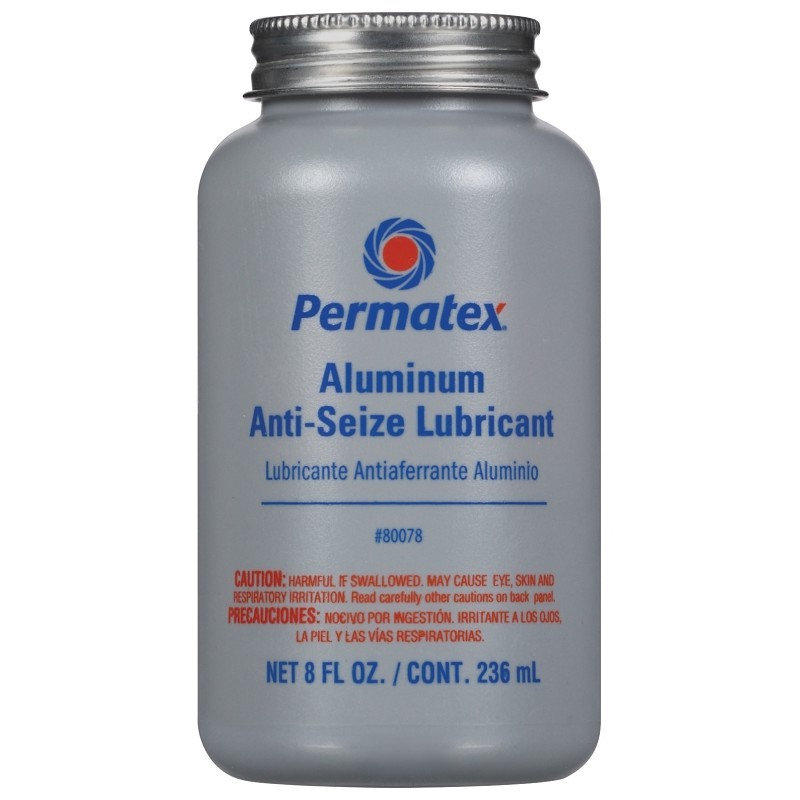 Permatex 80078 Lubricant, Grease Base, Silver, 8 oz Bottle, Paste