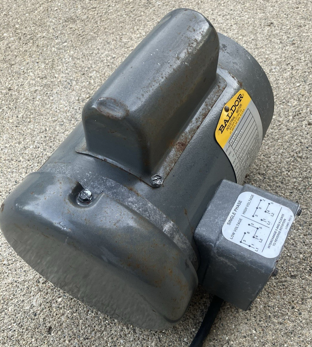 Baldor VL1310 Electric Motor 1 hp 1725 RPM 56C Frame Single Phase