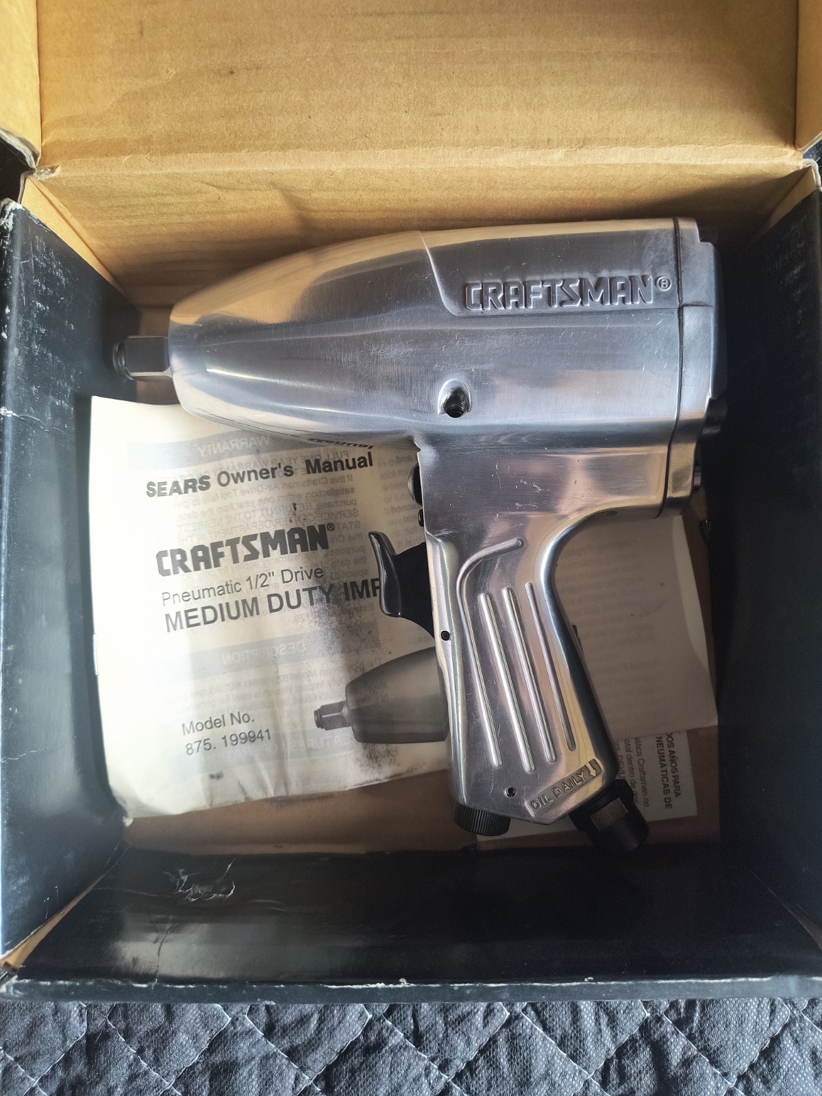 New Old Stock Craftsman 1/2 Inch Impact Wrench 9 199941 Medium Duty Reversible