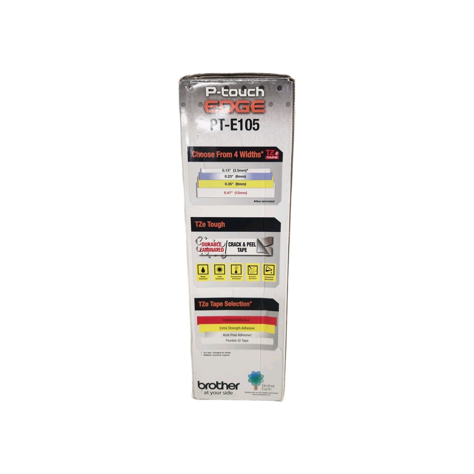 Brother PT-E105 P-Touch Edge Handheld Industrial Label Maker NIB *New*