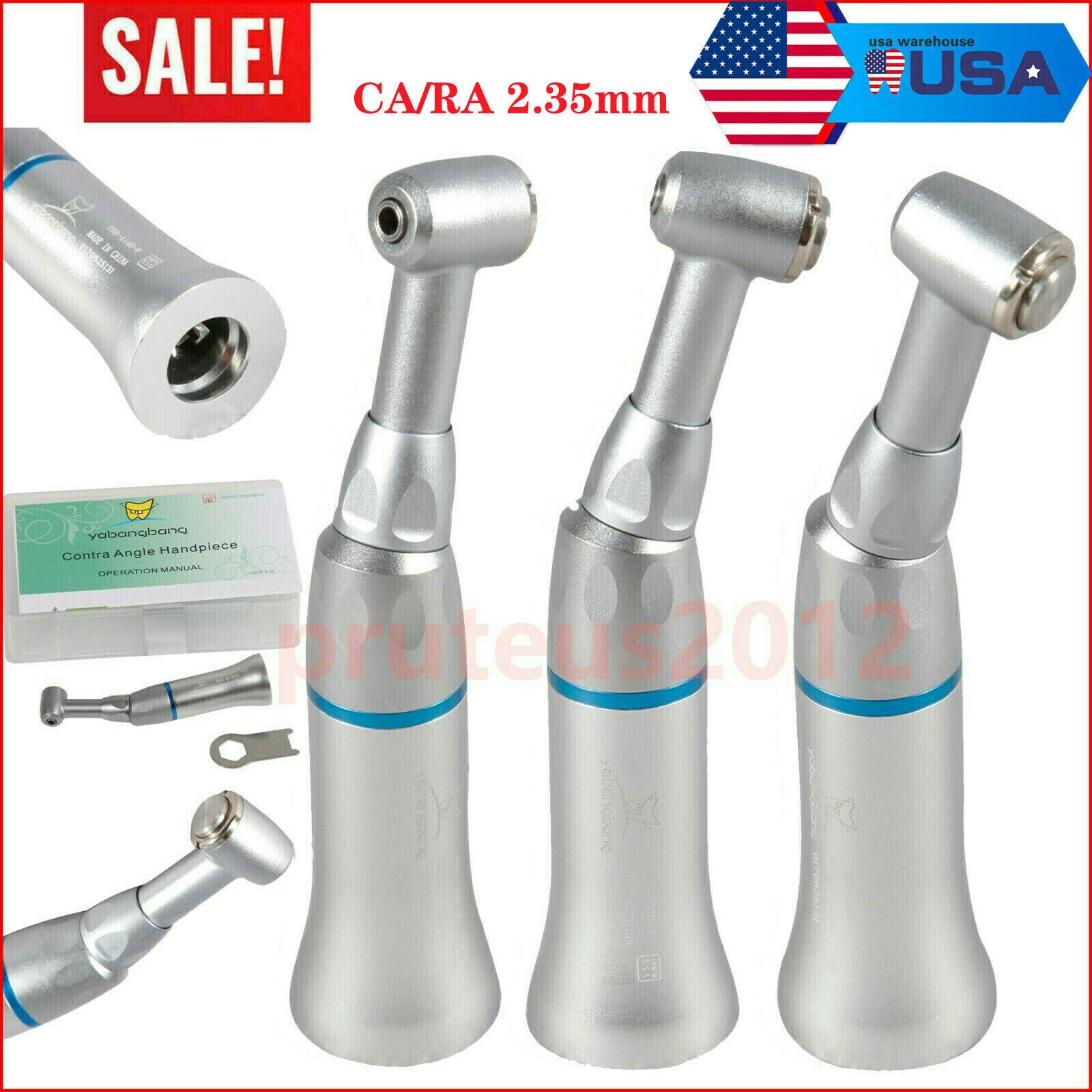 NSK Style Dental Low Slow Speed Handpiece Contra Angle Push Button E-Type USA!!!