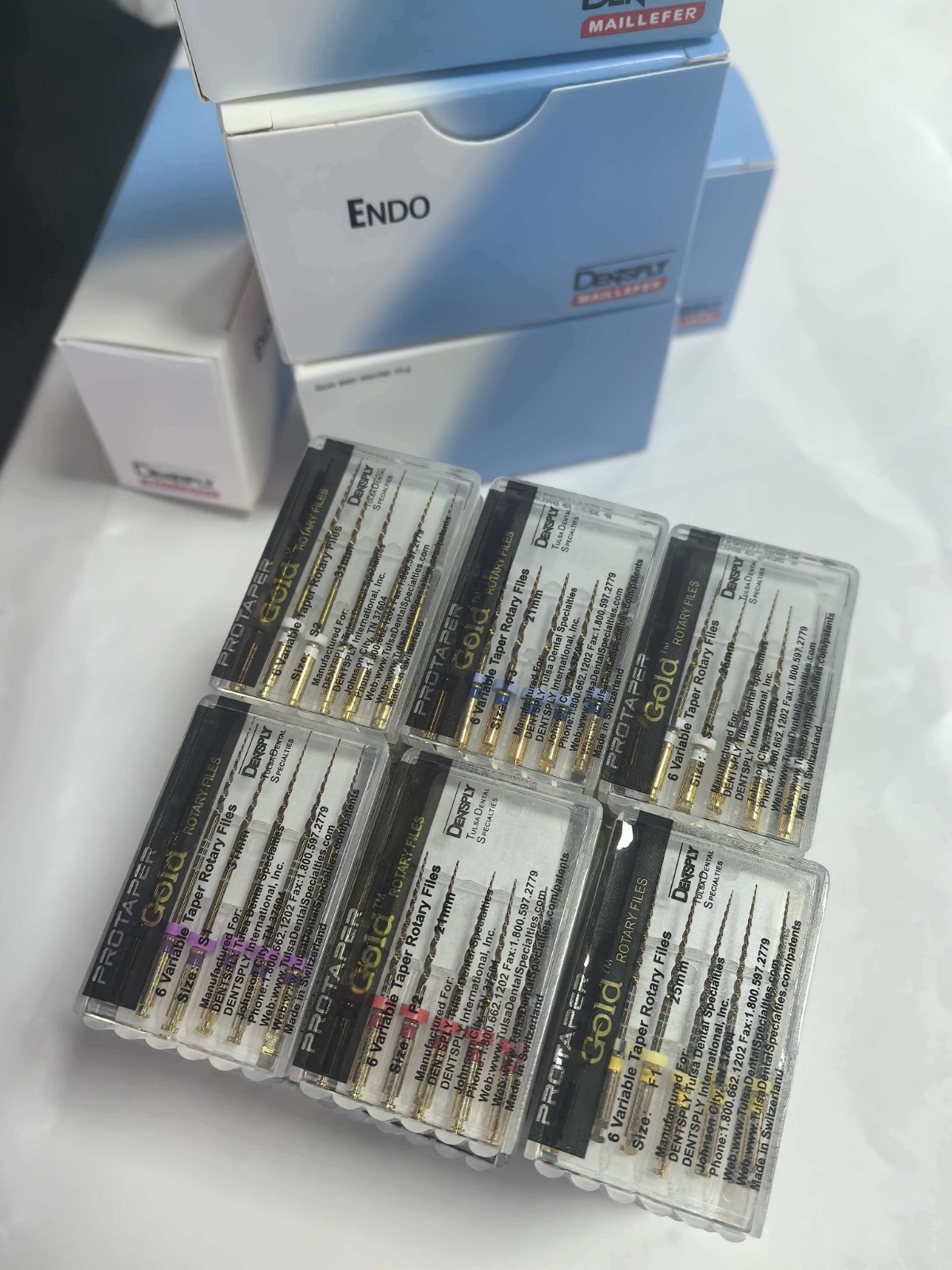 Dentsply Protaper Gold Rotary Files Tulsa Assorted Endodontics 21mm/25mm/31mm