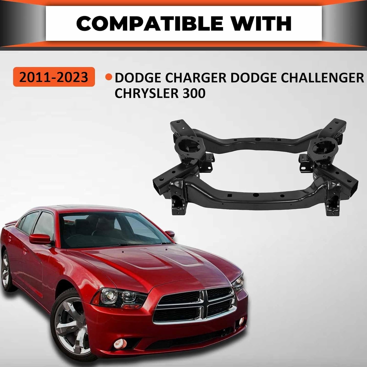 Kojem Front Frame Crossmember Subframe Cradle Compatible with 2011-2023 Dodge Ch