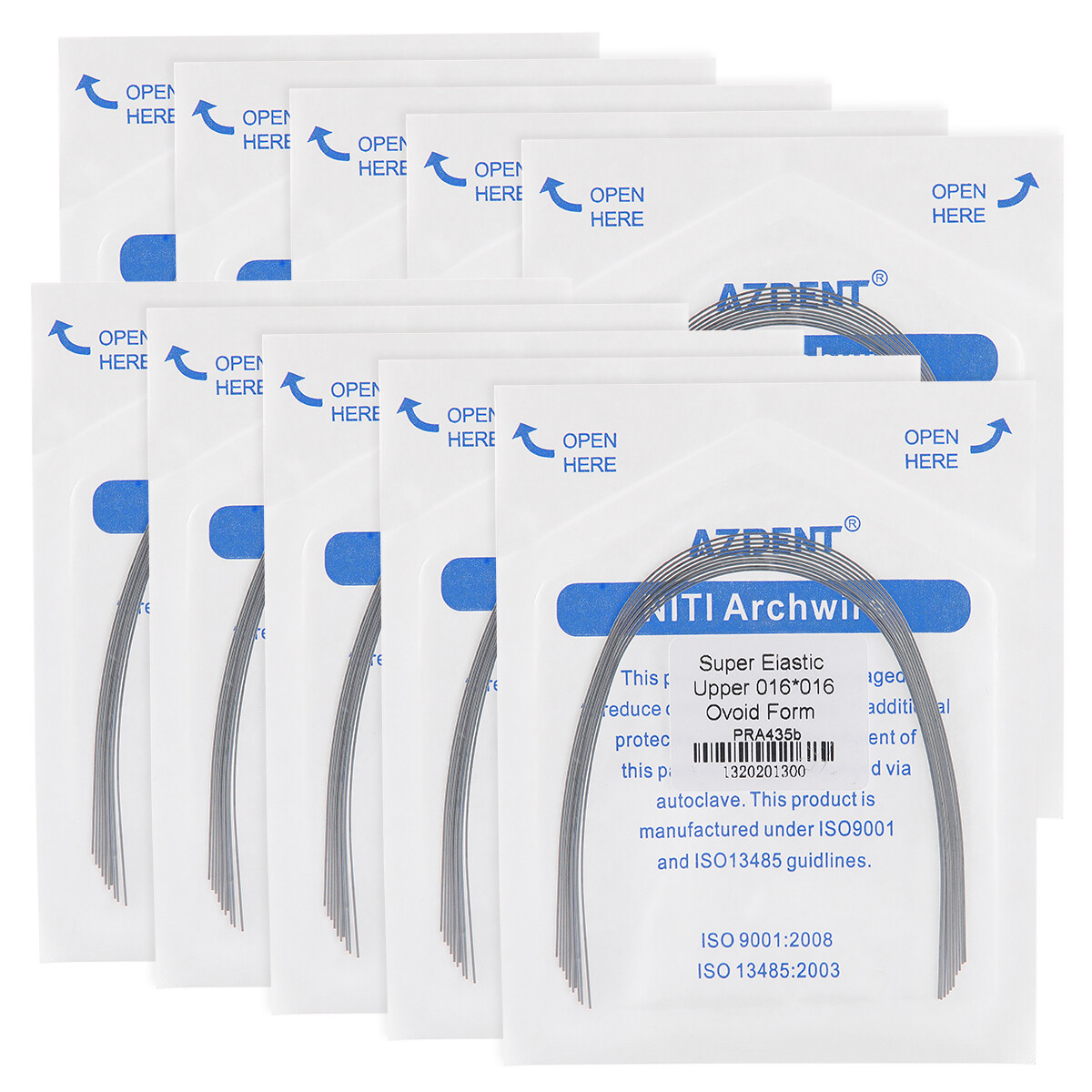 AZDENT Dental Ortho Super Elastic Rectangular Arch Wire Niti Ovoid upper/Lower