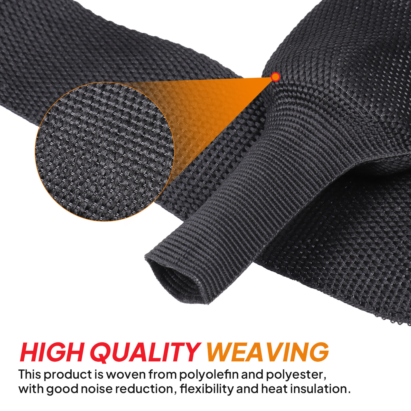 Heat Shrink Braided Sleeve Wire Loom 2:1 Abrasion Protect Wire Harness Sheath