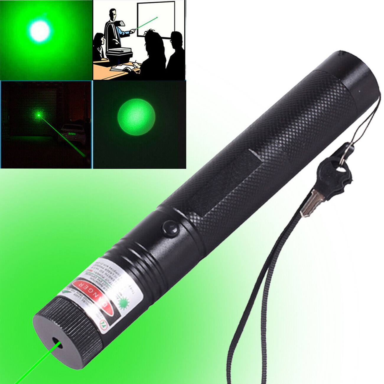 9900Miles 532nm Green Laser Pointer Pen Light Astronomy Beam Rechargeable Lazer