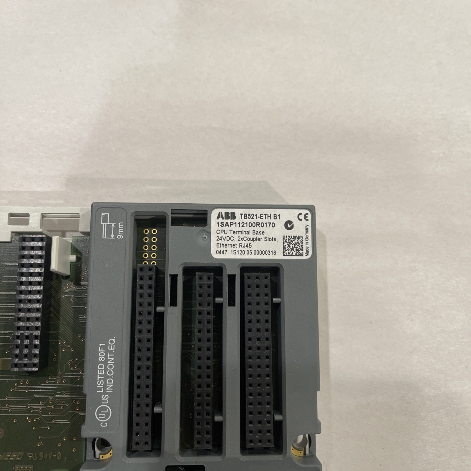 ABB TB521-ETH B1 CPU Terminal Base Board 1SAP112100R0170 24VDC
