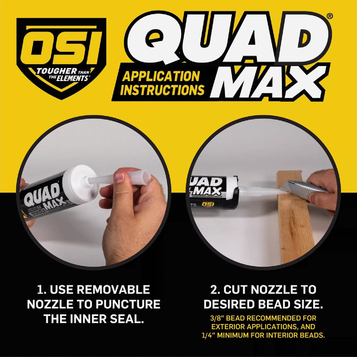 OSI QUAD MAX 9.5 Oz. Sealant, Clay 1869342 OSI 1869342 028756967286 Silane