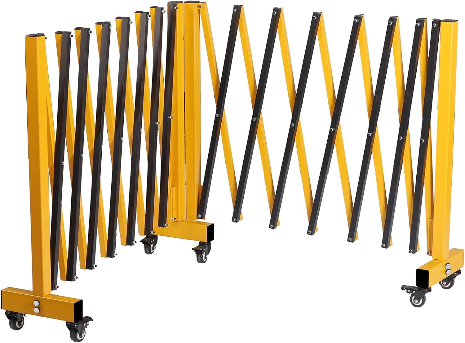 11.5FT Expandable Barricade Gate, Expandable Metal Barricade Gate Alloy Fence wi