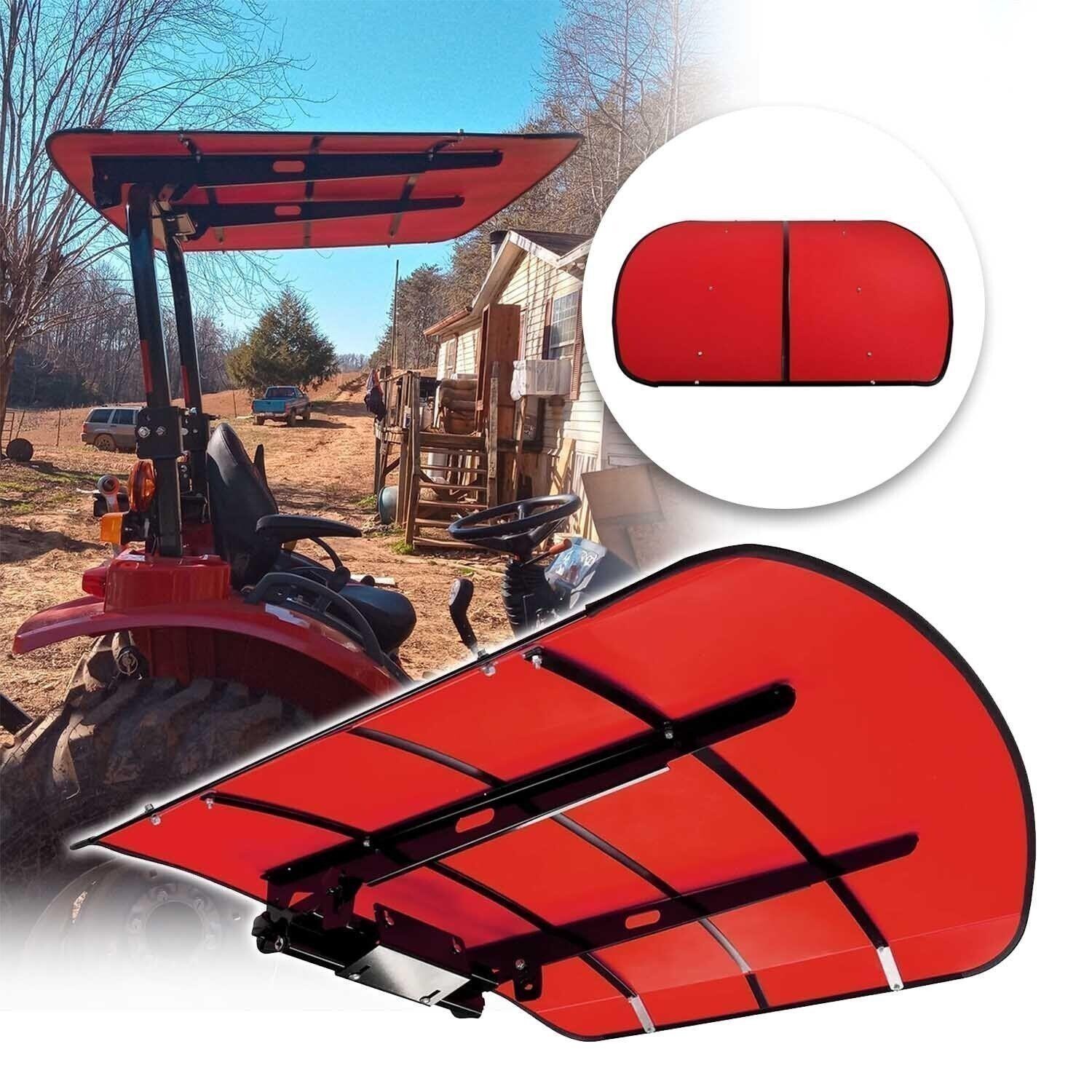 Heavy Duty Red Tractor Canopy 48″ x 52″ For 2″ x 2″ 2″ x 3″ ROPS Sun Shield