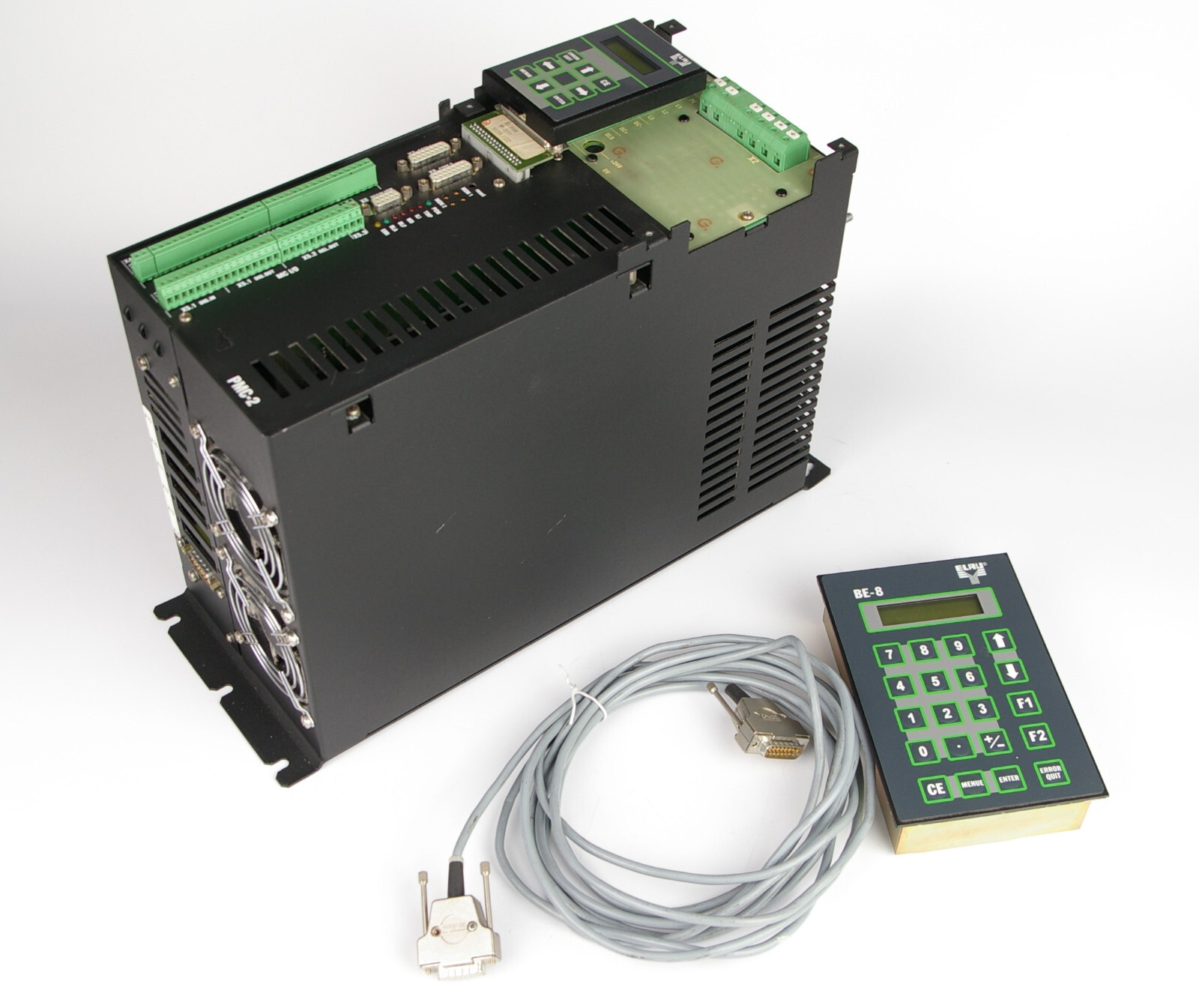 ELAU PMC-2/11/25/001/01/00/00/00/0K Drive Controller + Panel BE-8/10/0