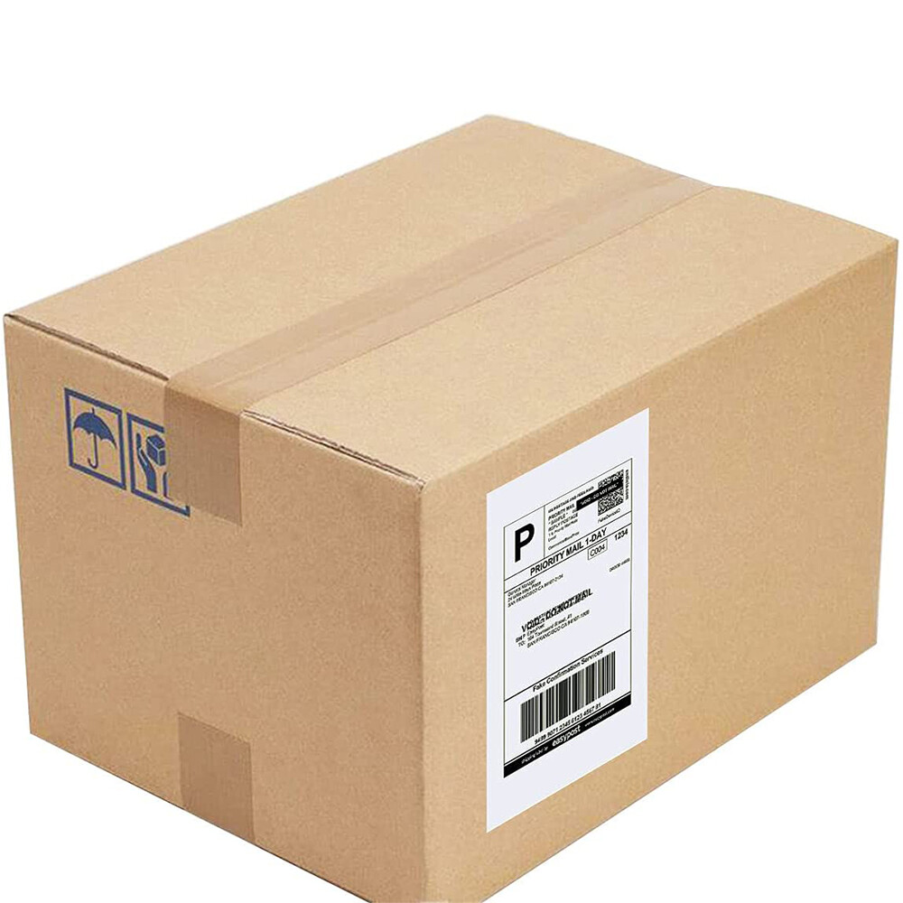 8000 Premium 8.5″ X 5.5″ Half Sheet Self Adhesive Shipping Labels 2 Per Sheet