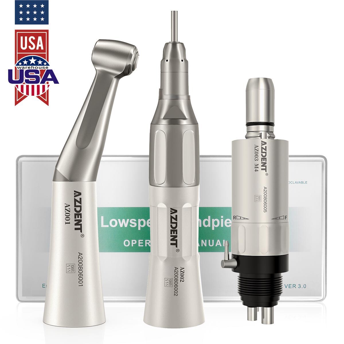Dental Kit de pieza de mano turbina fibra óptico LED de alta y baja velocidad