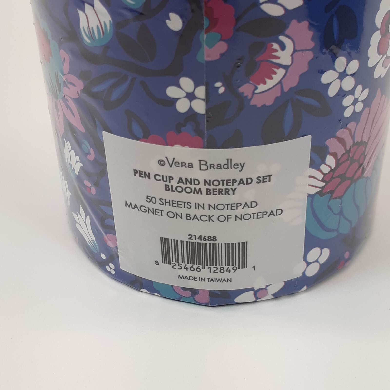 Vera Bradley Desk Accessories Set Bloom Berry Notebook Dry Erase Board Cup