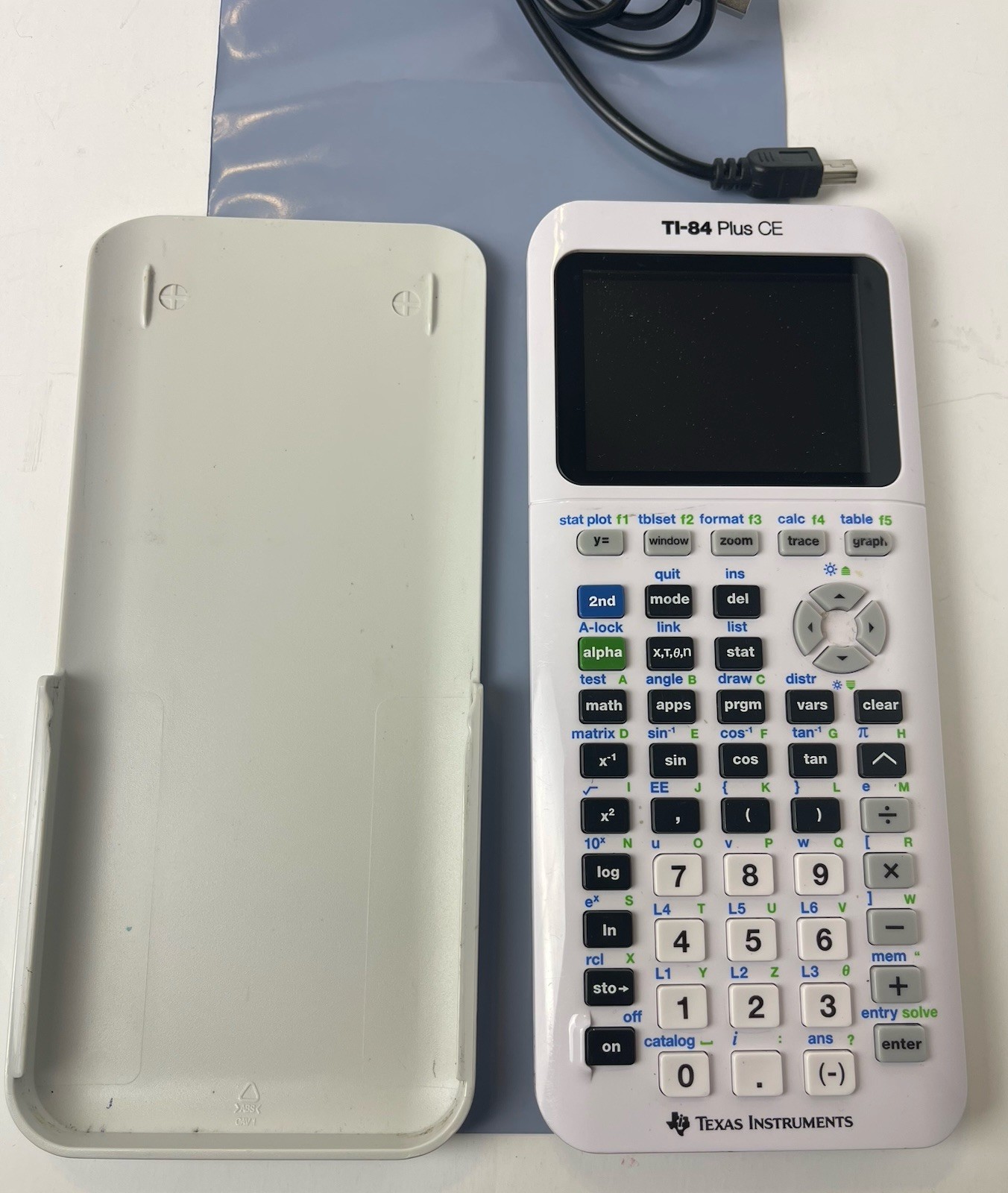 Texas Instruments TI 84 Plus CE Graphing Calculator With Charging Cable Working