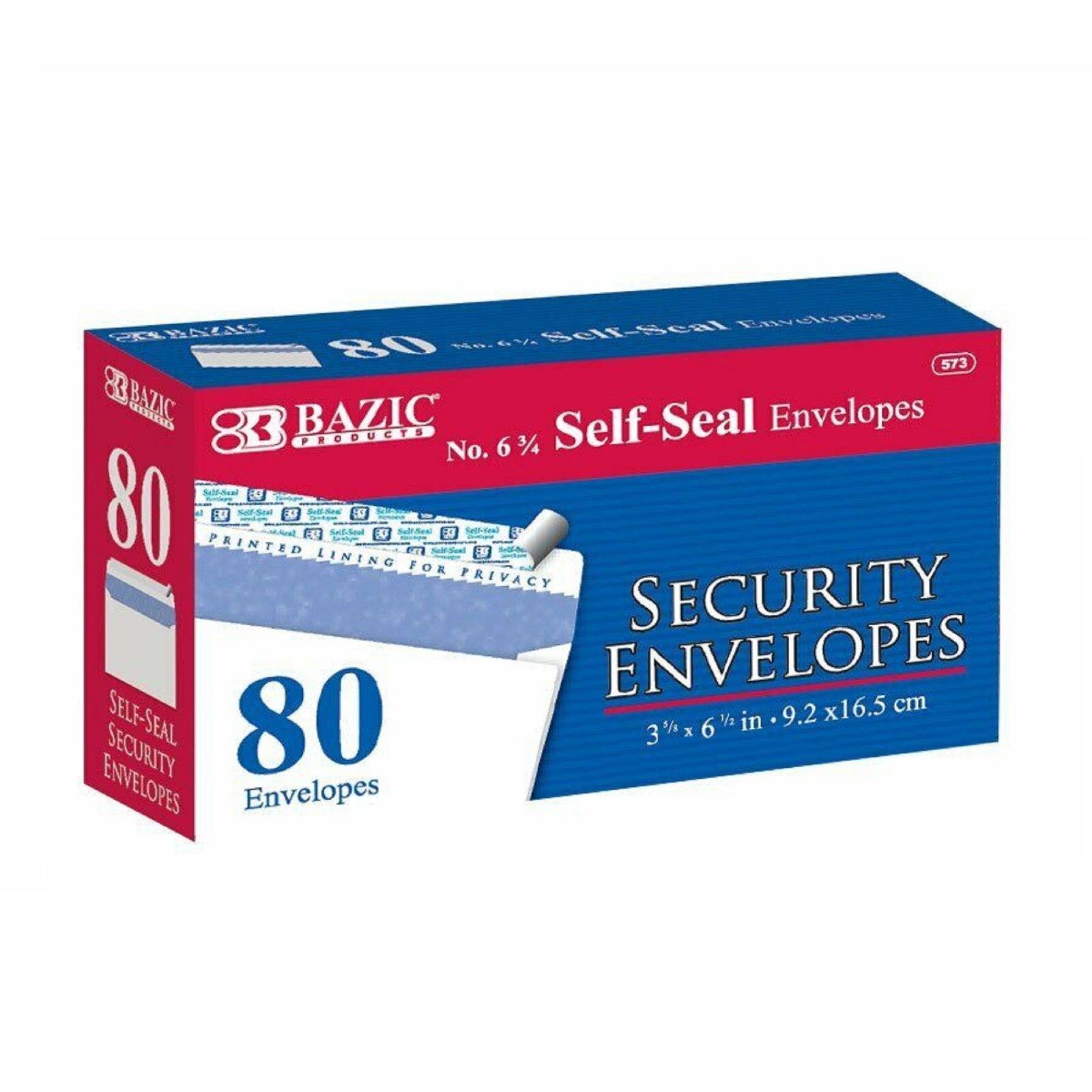 80 Peel & Self-Seal White Letter Mailing Security Envelopes 3-5/8” x 6-1/2”