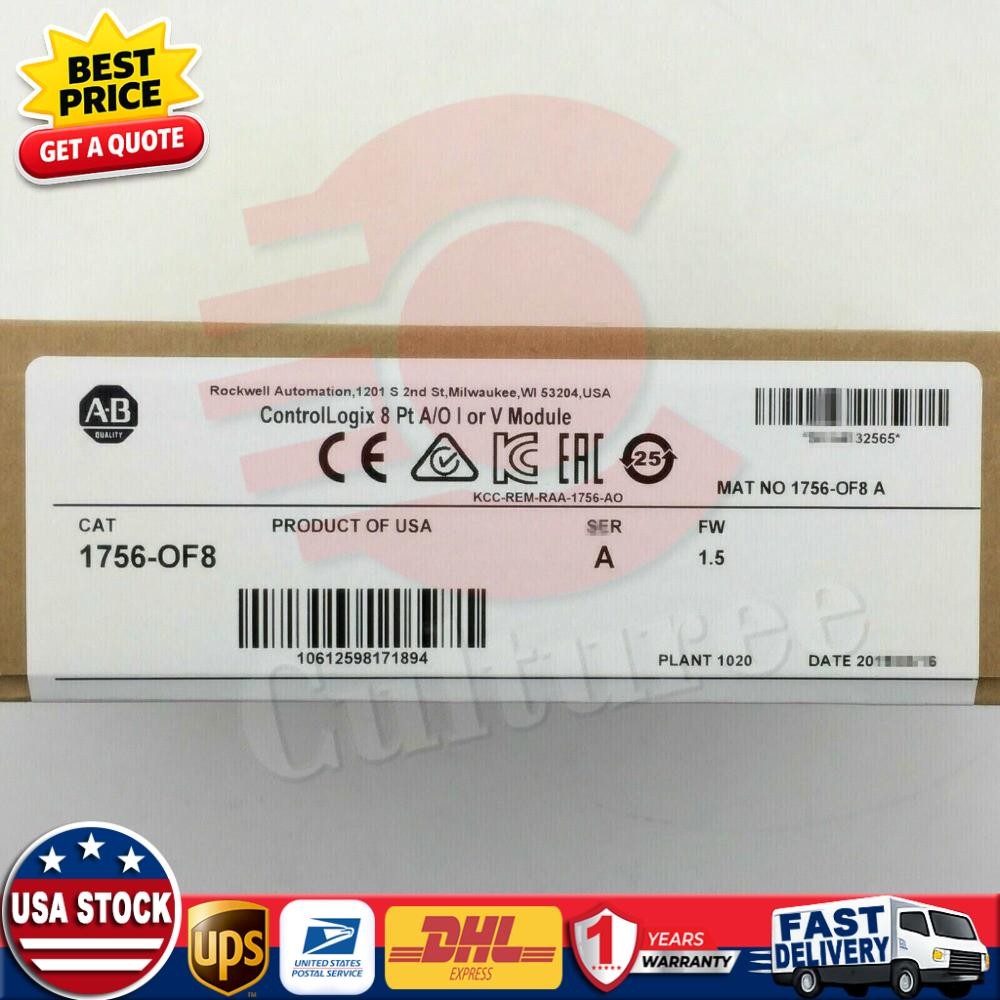 Factory Sealed AB 1756-OF8 SER A ControlLogix 8 Pt Output Module US Free Tax
