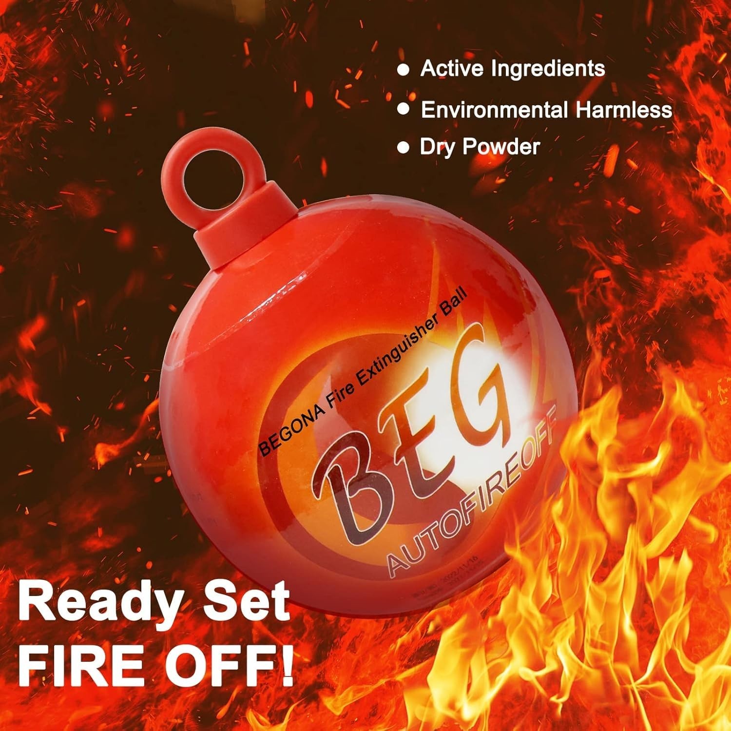 Supa Ant Automatic Fire Suppressant Ball Extinguisher w/ Stand/Mounting Bracket