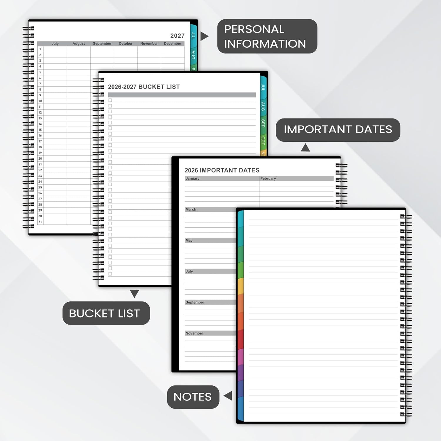 2026-2027 Monthly Planner – Academic Planner/Calendar 2026-2027, JUL 2026 – DEC