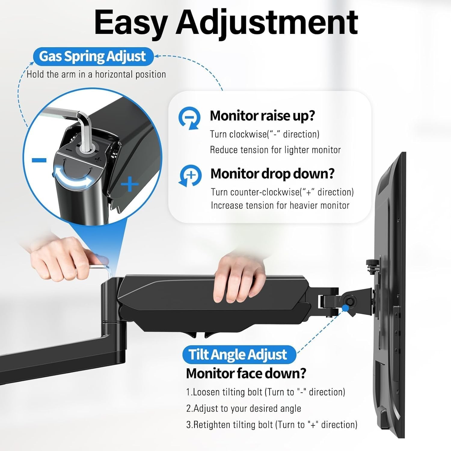 MOUNTUP Dual Monitor and Laptop Mount, Adjustable Monitor Stand for 2 Max 27″…