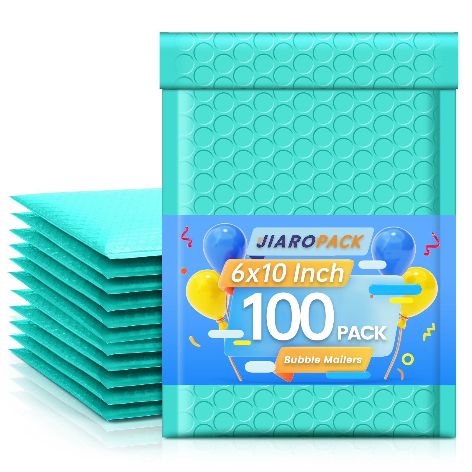 Poly Bubble Mailer Padded Bags Mailing Bubble Envelopes Bags #0 6×10″ 100Pc Teal