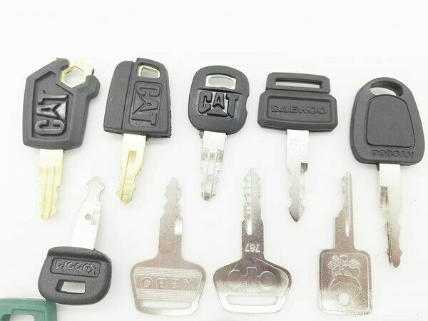 14 Heavy Equipment Key Set Construction Ignition Keys For CAT Volvo deere kubota