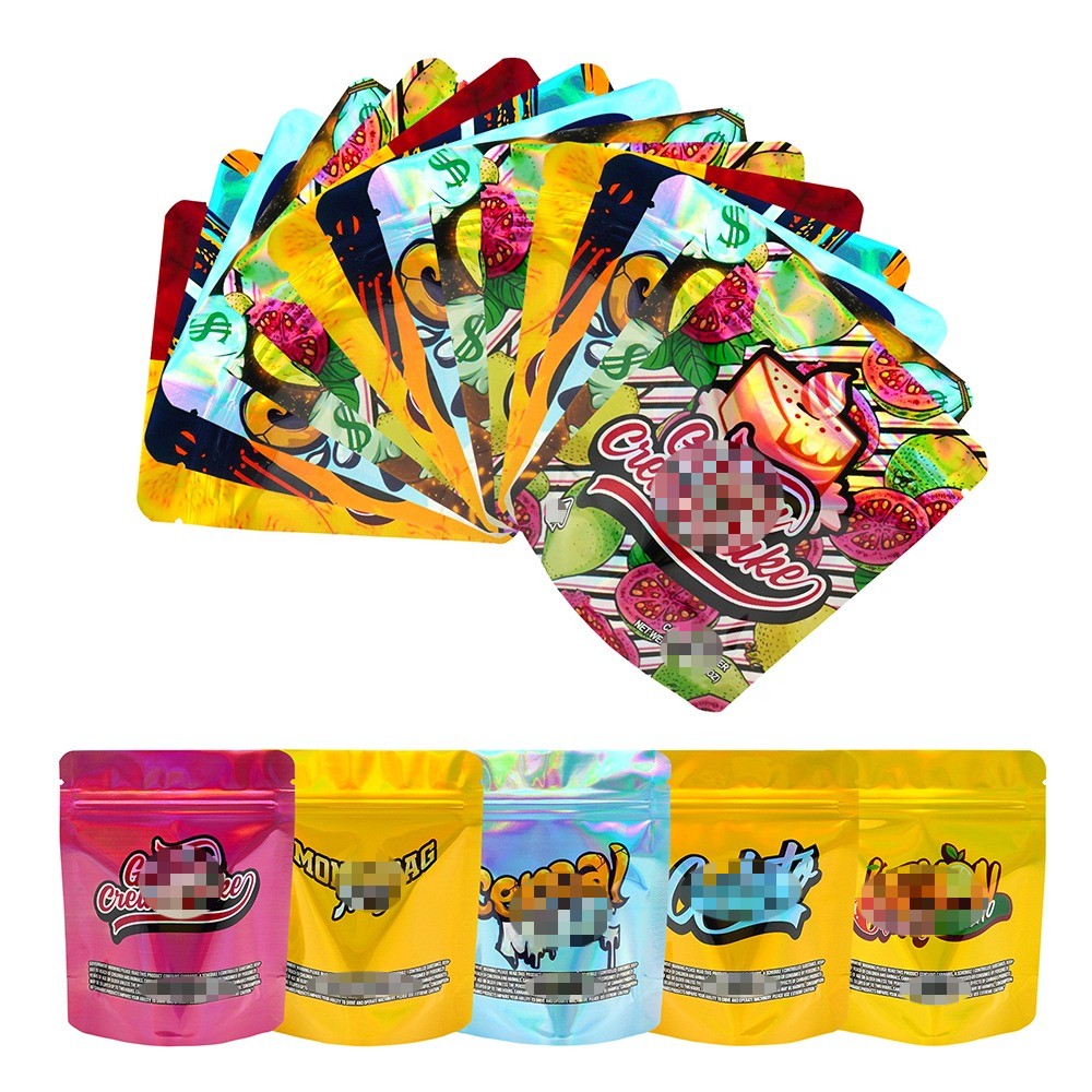 100Pcs 3.5g Smell Proof Zip Seal Mylar Bags Resealable Food Candy Storage Pouch
