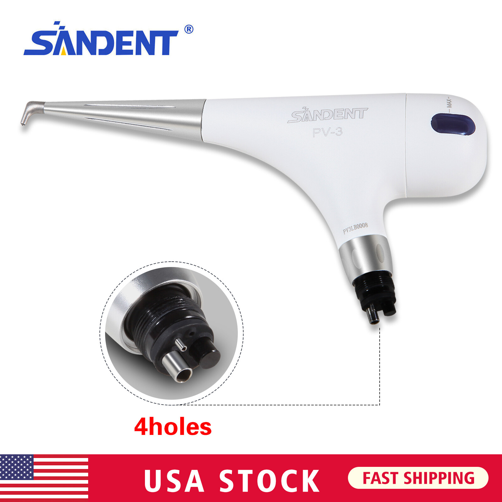 Dental Air Flow Teeth Polishing Polisher Handpiece Hygiene Air Prophy Jet 4 Hole