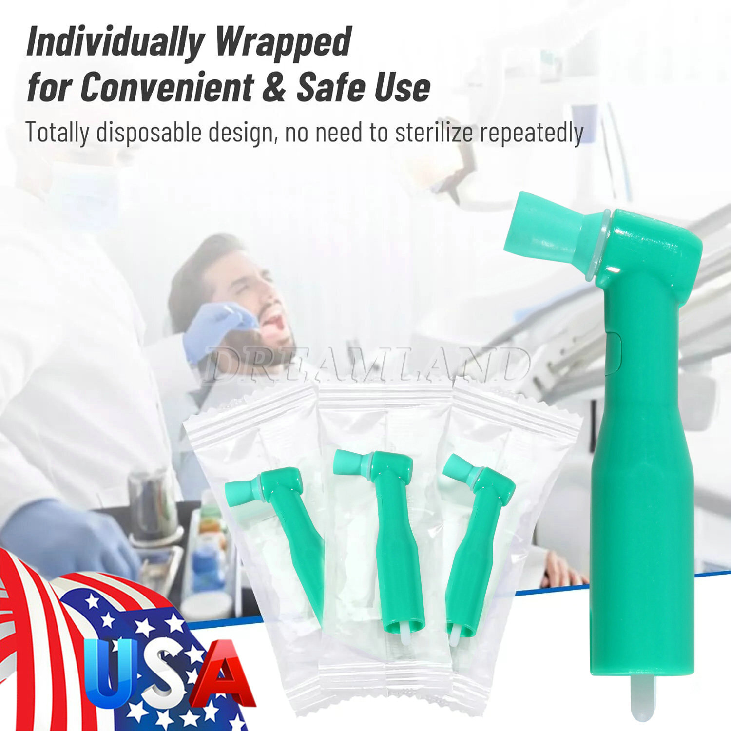 100 dental disposable prophy angles soft cup latex free