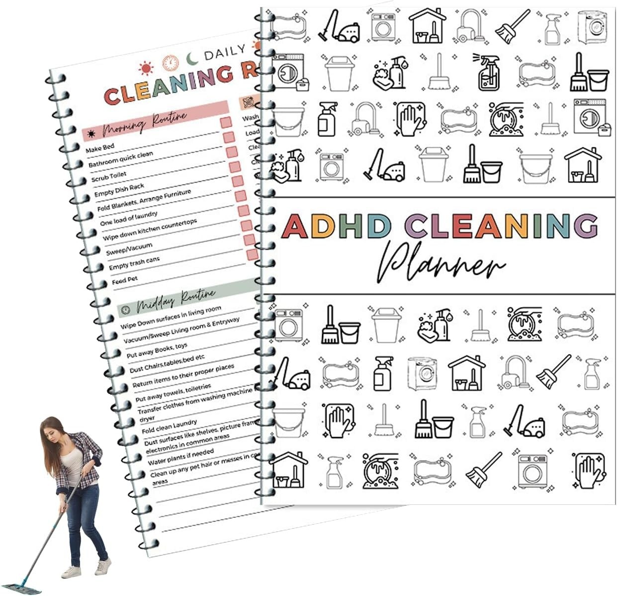 Adhd Cleaning Planner, Editable Adhd Cleaning and Organizing Planner DIY