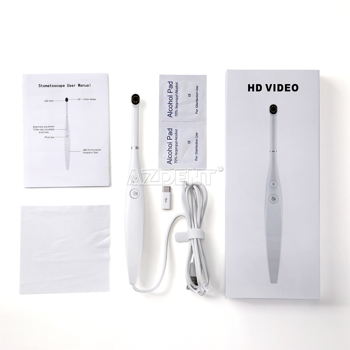 AZDENT Dental Intraoral Camera USB Imaging Intra Oral HD Camera 8 LED light