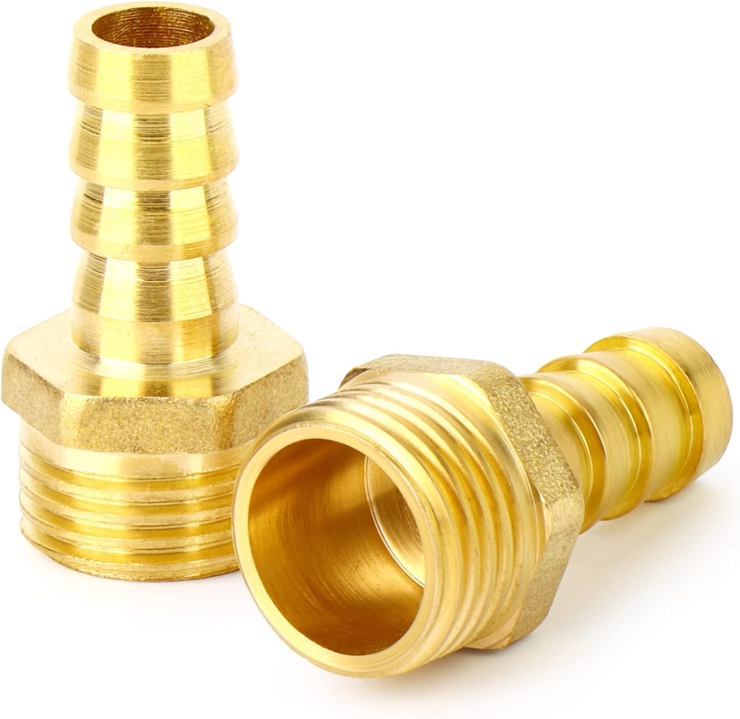 Brass Air Hose Fittings, Hose Barb Fittings 1/2″ Barb x 1/2″ NPT Male Thread …