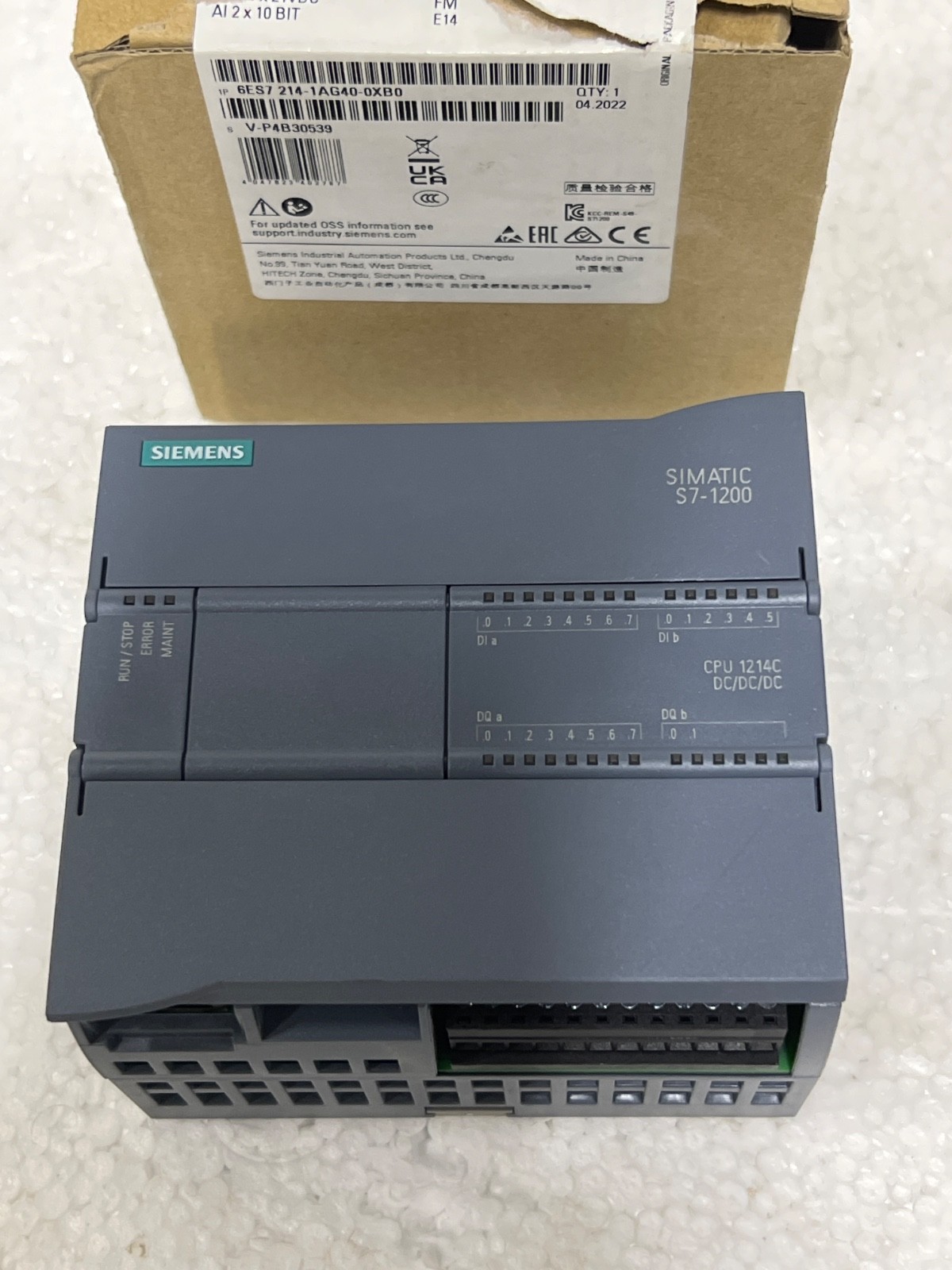 Siemens 6ES7214-1AG40-0XB0 S7-1200 Industrial CPU Module