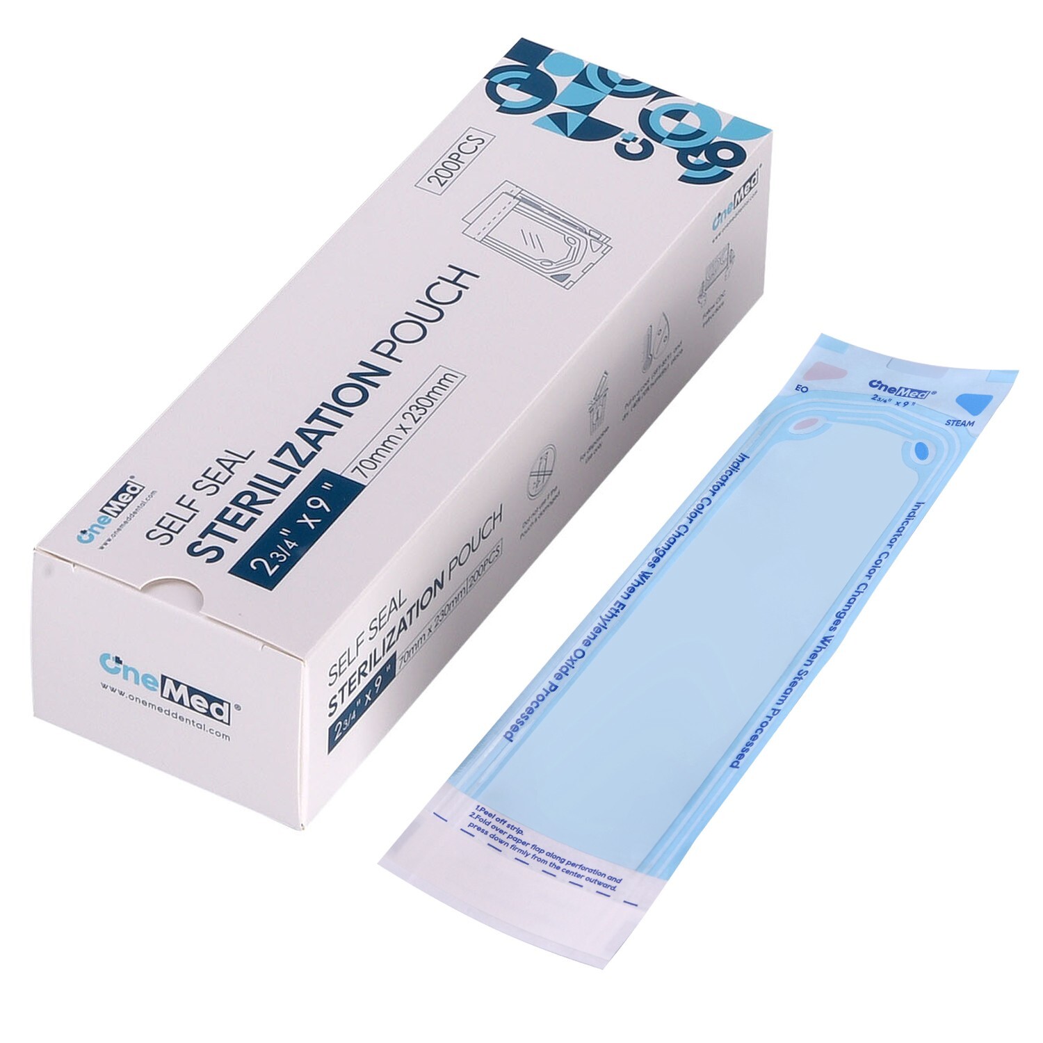 4000(20 Boxes) Self Sealing Sterilization Pouches Autoclave Pouch-2.75″x9″