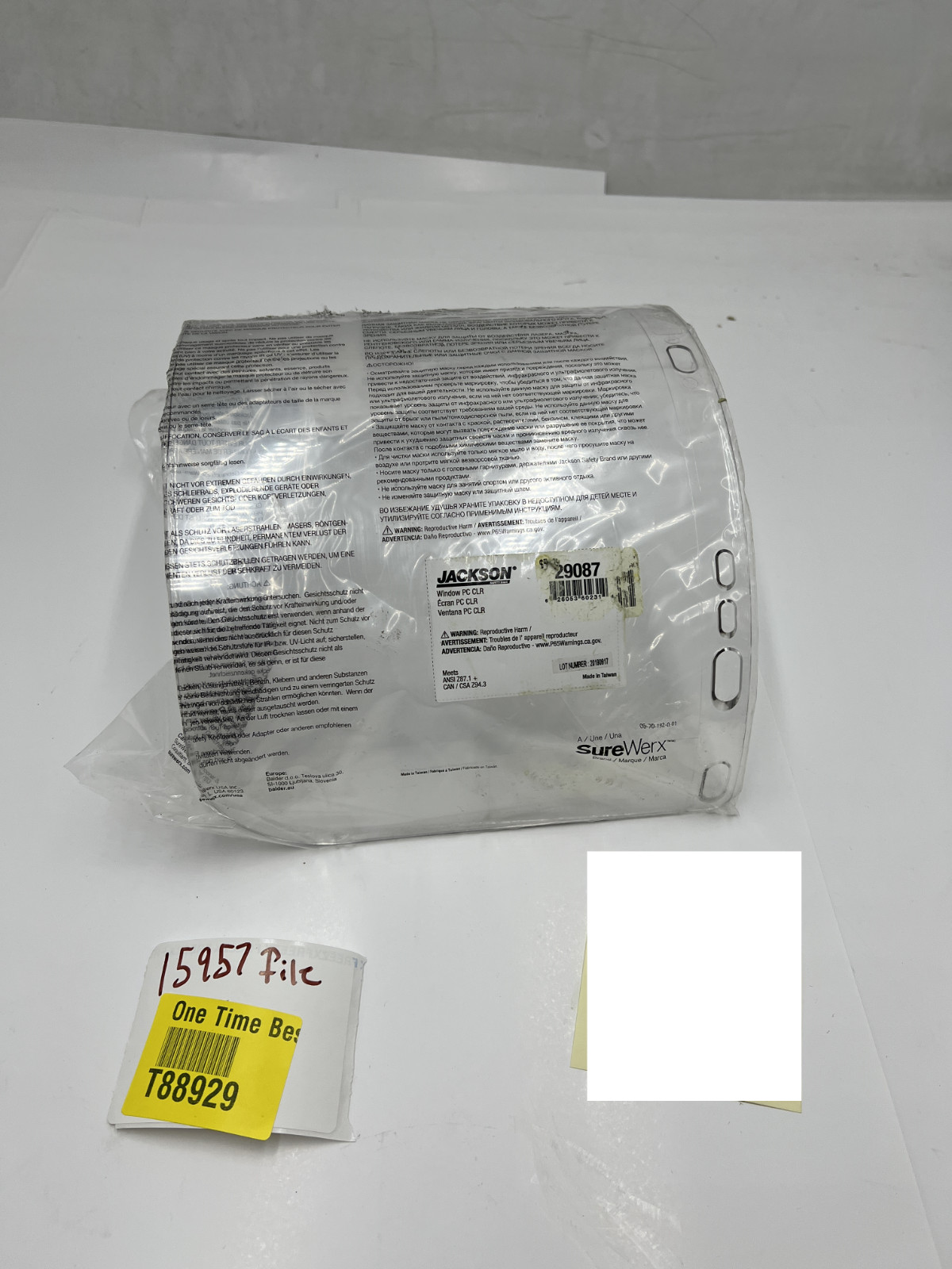 (QTY 2) Jackson Safety 29087 Face Shield Headgear and Window Ratchet Head Gear