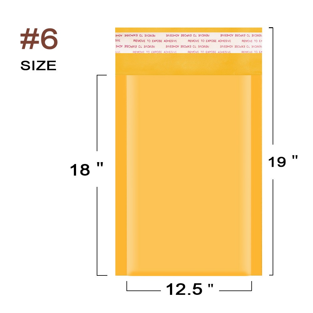 Any Size Kraft Bubble Mailers Shipping Padded Bags Mailing Envelope Self Seal