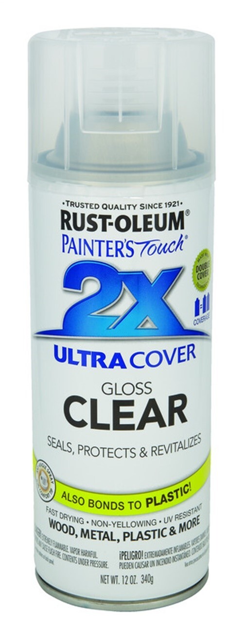 Rust-Oleum 249117 Gloss Clear Fast Dry Oil Based Spray Paint 12 oz. (Pack of 6)