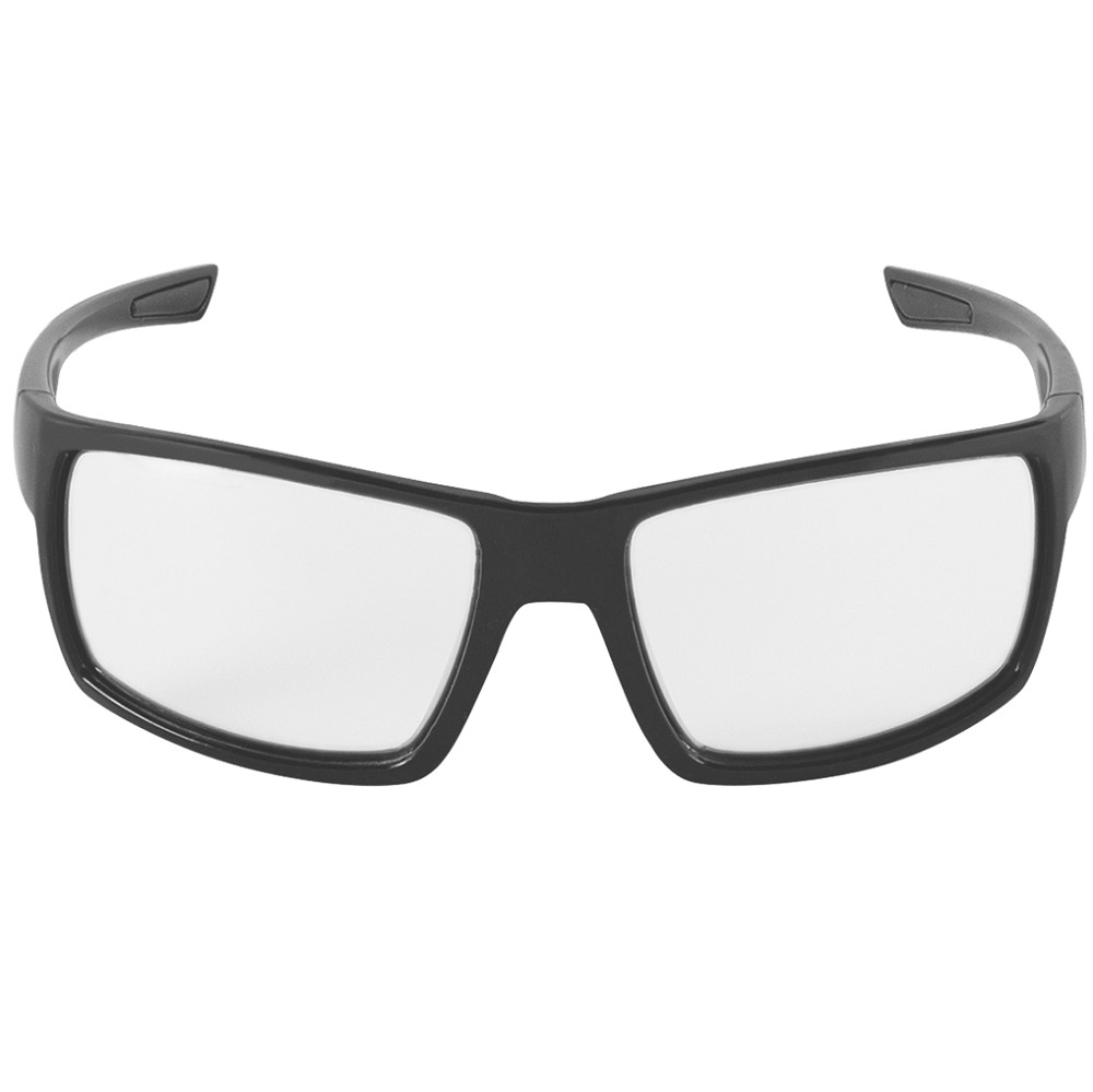 Bullhead Pompano Clear Anti Fog Lens Matte/Black Square Safety Glasses Z87+