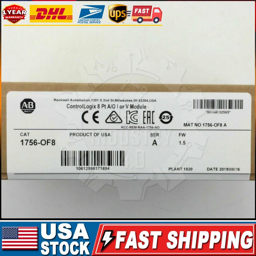 Factory Sealed AB 1756-OF8 SER A ControlLogix 8 Pt Output Module US Free Tax