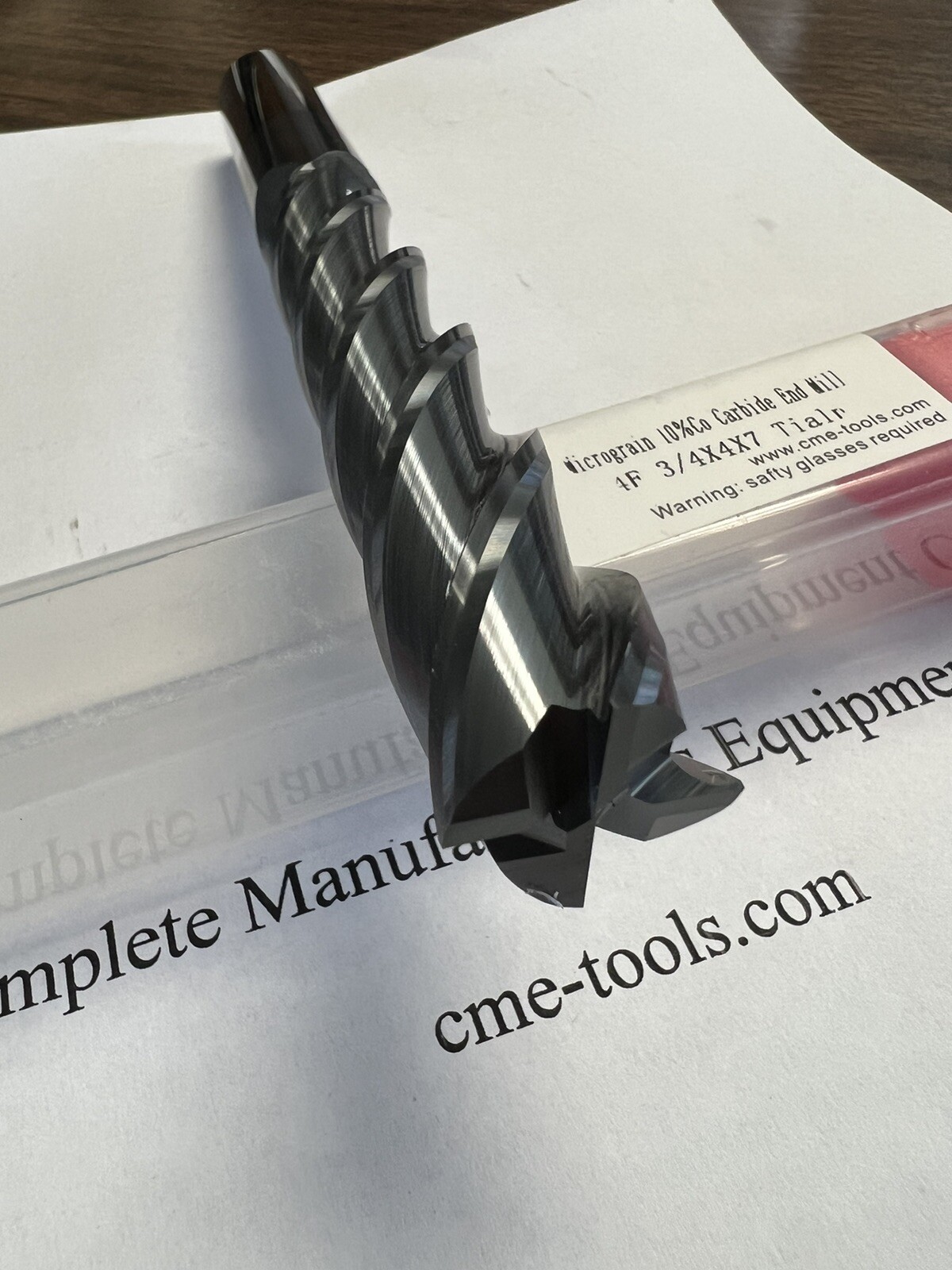 1pc 3/4″x4x7 X-long length Carbide End Mills Tialn Coated 4 Flt S/E –new