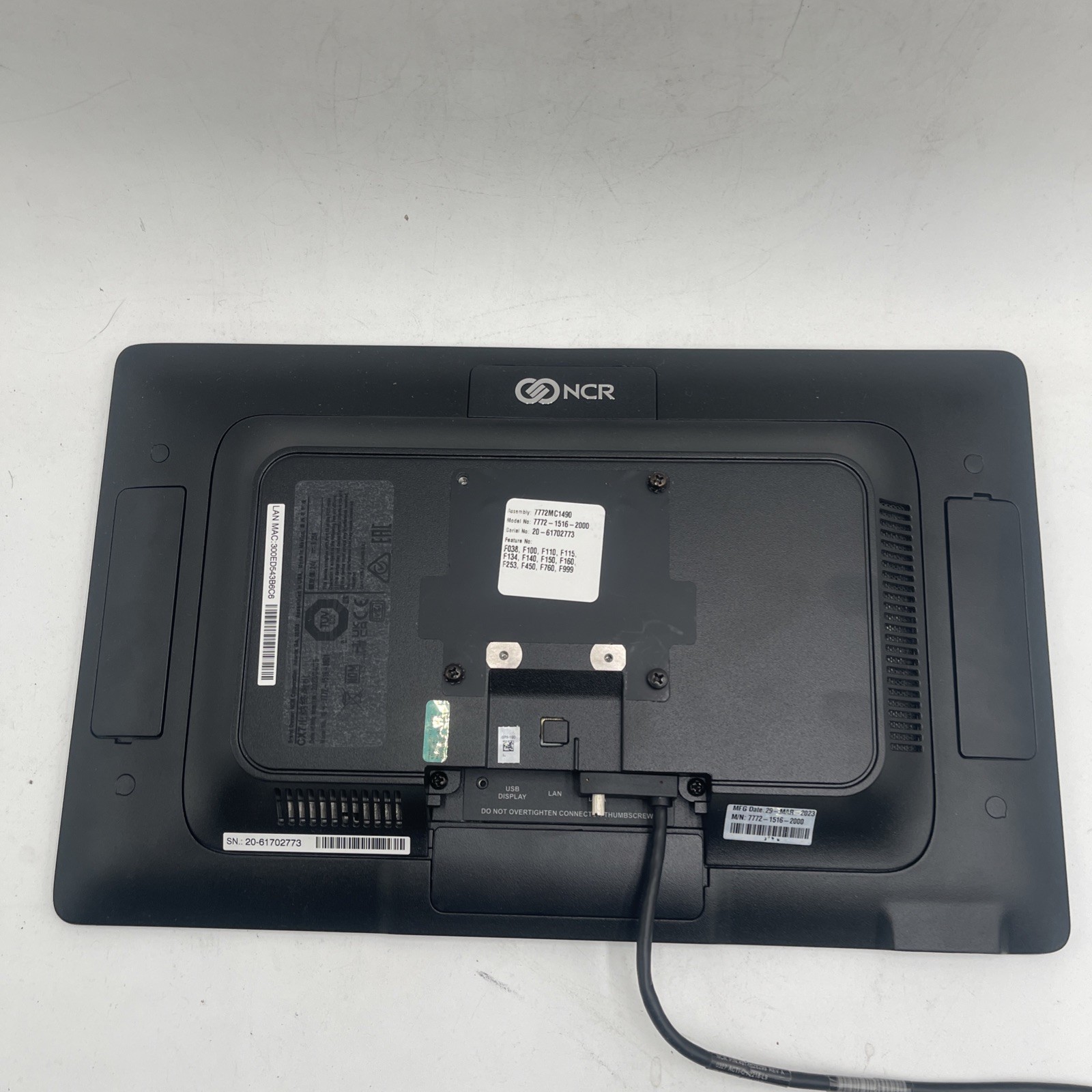 NCR CX7 7772-1516-8801 POS TERMINAL w/ 8GB Ram 128GB SSD UNKNOWN OS
