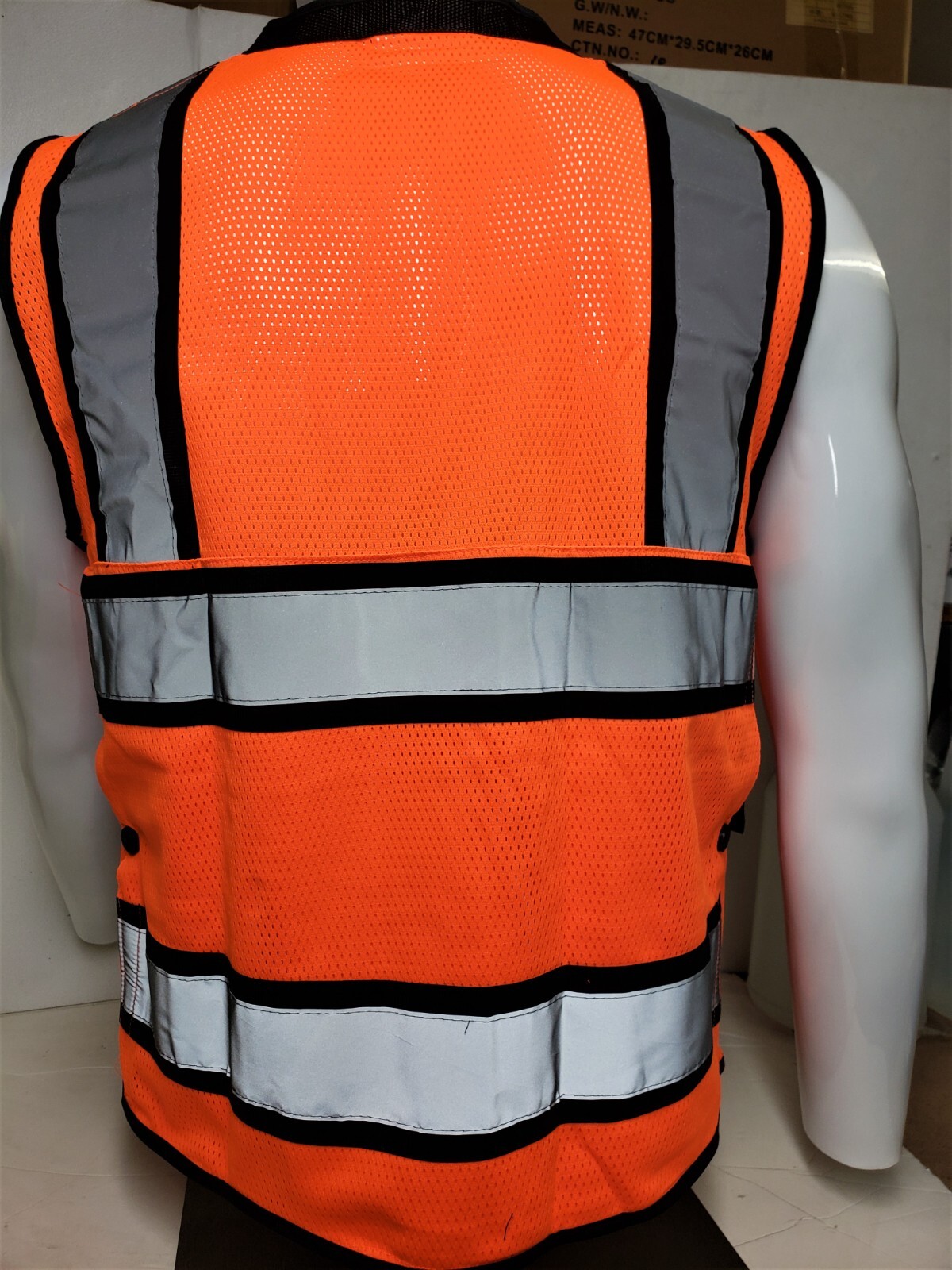 USA FLAG HIGH VISIBILITY Surveyor Two Tones Safety Vest Mesh front & back